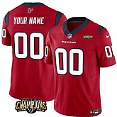 Men & Women & Youth Houston Texans Active Player Custom Red 2023 F.U.S.E. AFC South Champions Patch Vapor Limited Jersey,baseball caps,new era cap wholesale,wholesale hats